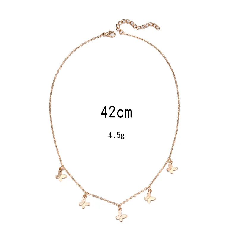 Женское Ожерелье-бабочка 1 шт. изящное колье до ключиц в виде животного из золота