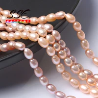 6a 100 natural freshwater gold pearl beads cultured rice shape loose bead for jewelry making diy bracelets necklace accessories