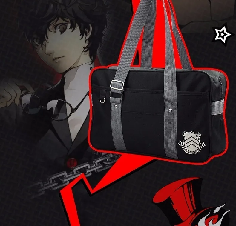 Persona 5 холст школьная сумка Akira Kurusu косплей сумка аниме JK Униформа Оксфорд Повседневная сумка-мессенджер Студенческая книжная сумка