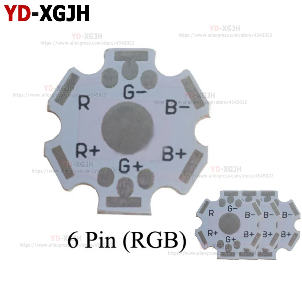 Umaked 2-контактный 6-контактный RGB алюминиевый радиатор для светодиодов