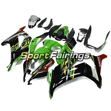 Полный обтекатели для Кавасаки ZX10R ZX-10R ABS пластиковые детали для мотоцикла кузов цвета: зеленый, черный Желтые крышки