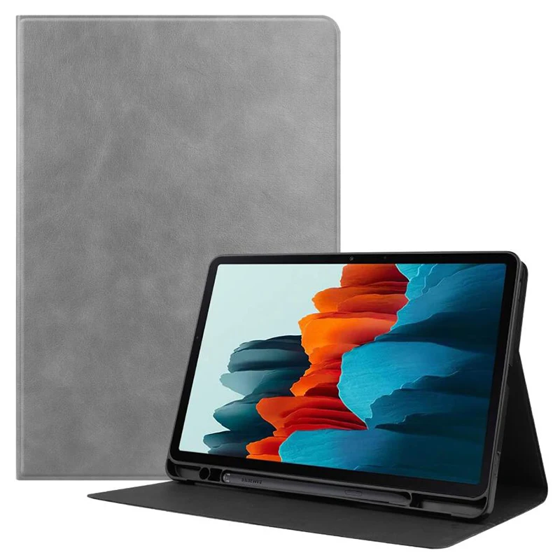 Защитный чехол для Samsung Galaxy Tab S7 подставка со встроенным слотом ручки SM T870 T875|Чехлы