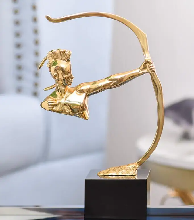 

European-style creative simple fashion figure furnishing pieces of copper ornaments home office study desktop decoration