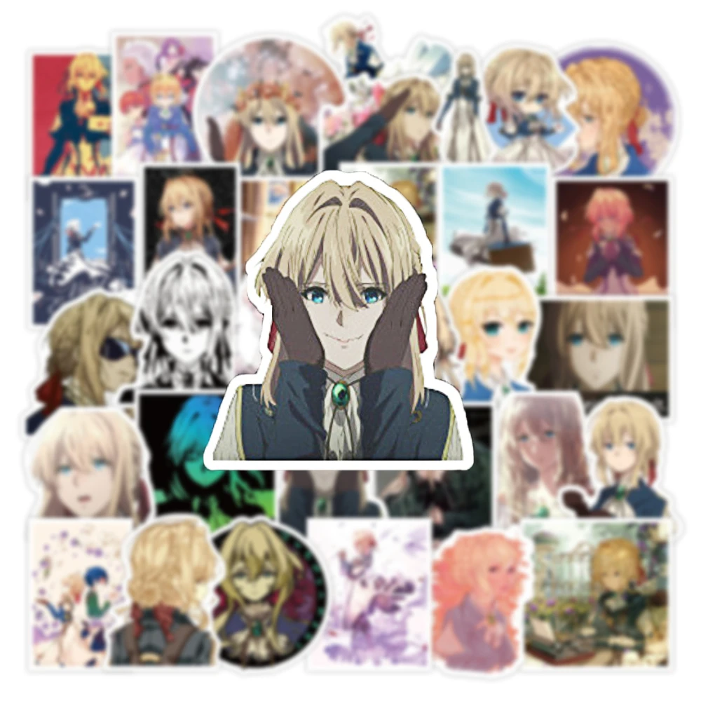 

10/30/50PCS Anime Violet Evergarden Graffiti Stickers Suitcase Children's Helmet Computer Skateboard Gift Toy Sticker Wholesale