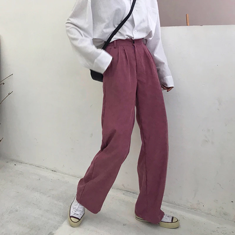 BGTEEVER осень зима вельветовые брюки для женщин эластичный пояс повседневные