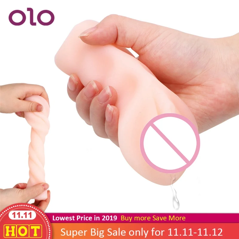 OLO Реалистичная Вагина Мужская мастурбация мужской самолет чашка оральный секс
