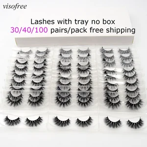 30100 парупаковка, ресницы Visofree, 3D норковые ресницы, полная лента, оптовая продажа, ручная работа, норковые ресницы оптом, накладные ресницы с индивидуальным логотипом