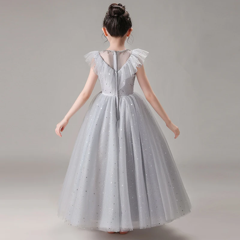 

Flower Girls Dress for Wedding Teenage Children Princess Party Long Graduation Gown Baby Kids Dresses for Girl Birthday Clothes