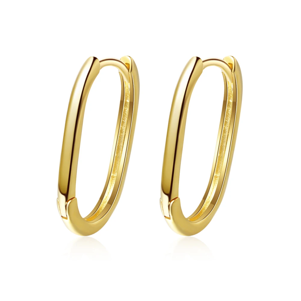 Женские гладкие серьги из серебра 925 пробы с фианитами | Украшения и аксессуары