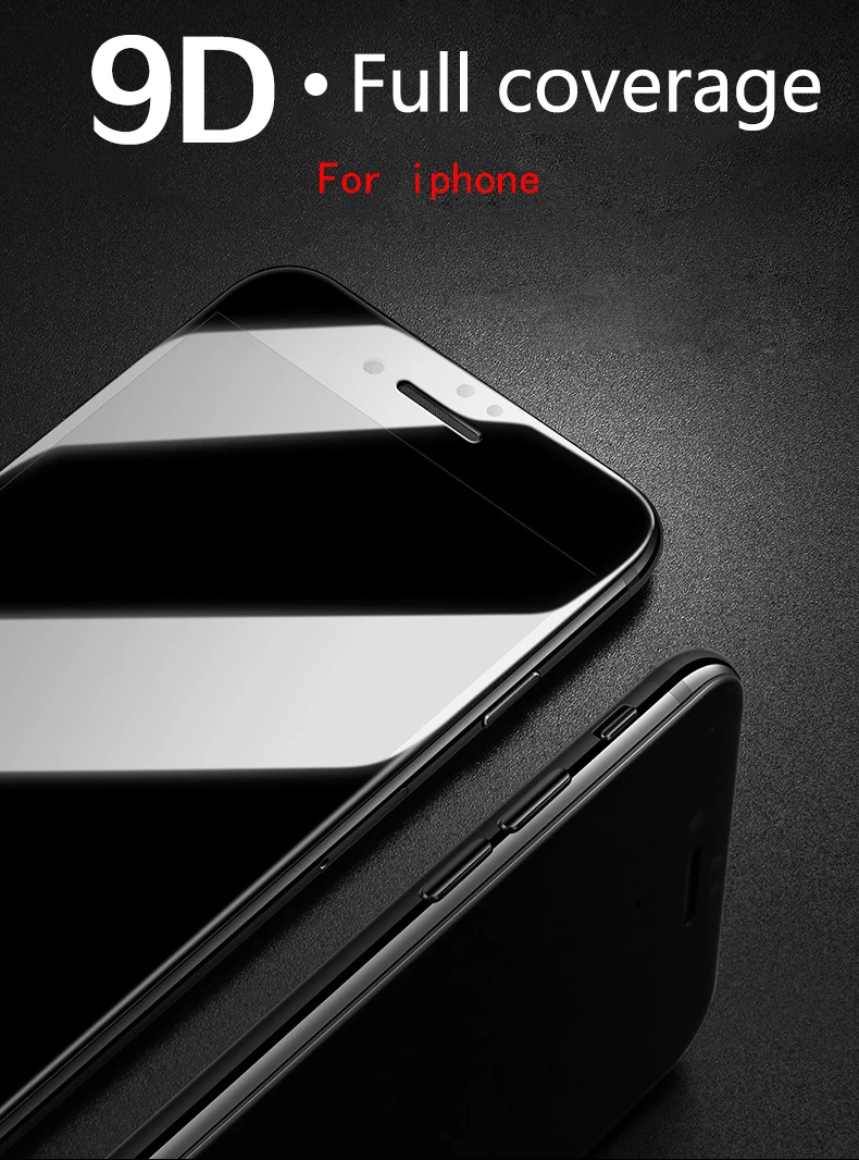 9D Защитное стекло для iphone 6 6S 7 8 plus X R XS MAX Защита экрана 11 Pro Max|Защитные стёкла и