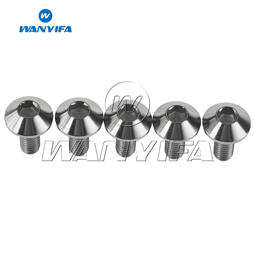 Титановый "Wanyifa" болты шестигранные болты с шестигранной головкой M6 x 12 15 20 мм мотоцикл винты 5 шт./лот