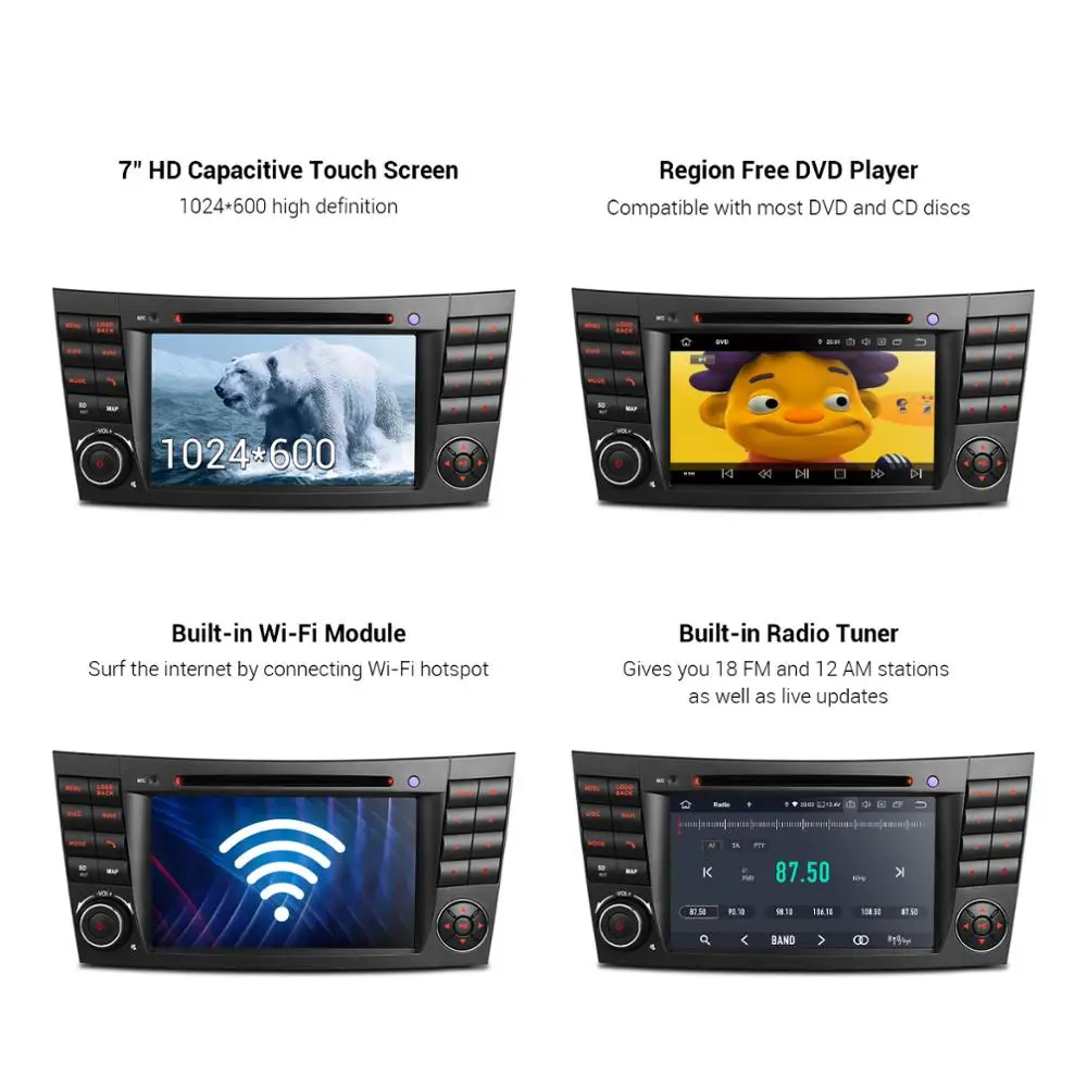 Автомобильный DVD плеер XTRONS PX5 радио с Android 9 0 GPS OBD для Mercedes Benz E Class W211 E200 E220 E240 E270 E280