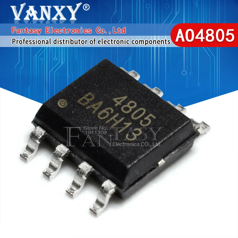 5 шт. AO4805 SOP8 4805 SOP AO4805L лапками углублением SOP-8 MOSFET | Электронные компоненты и