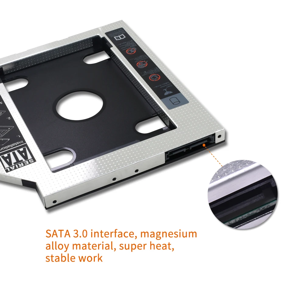 TISHRIC 9 5 мм/12 7 мм SATA 3 0 Универсальный 2-й HDD Caddy Optibay корпус 2 дюйма SSD коробка для
