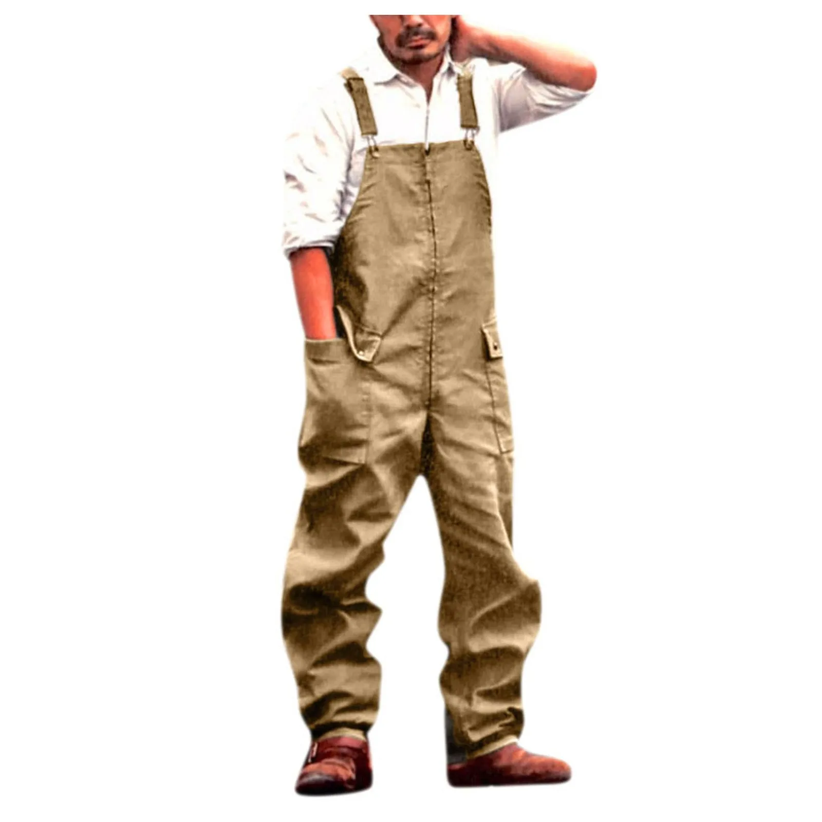 

Long Button Lightweight Walkshort Mens Bib Casual Rompers Fit Loose Overall Jumpsuit Men's Casual Pants Men Pants