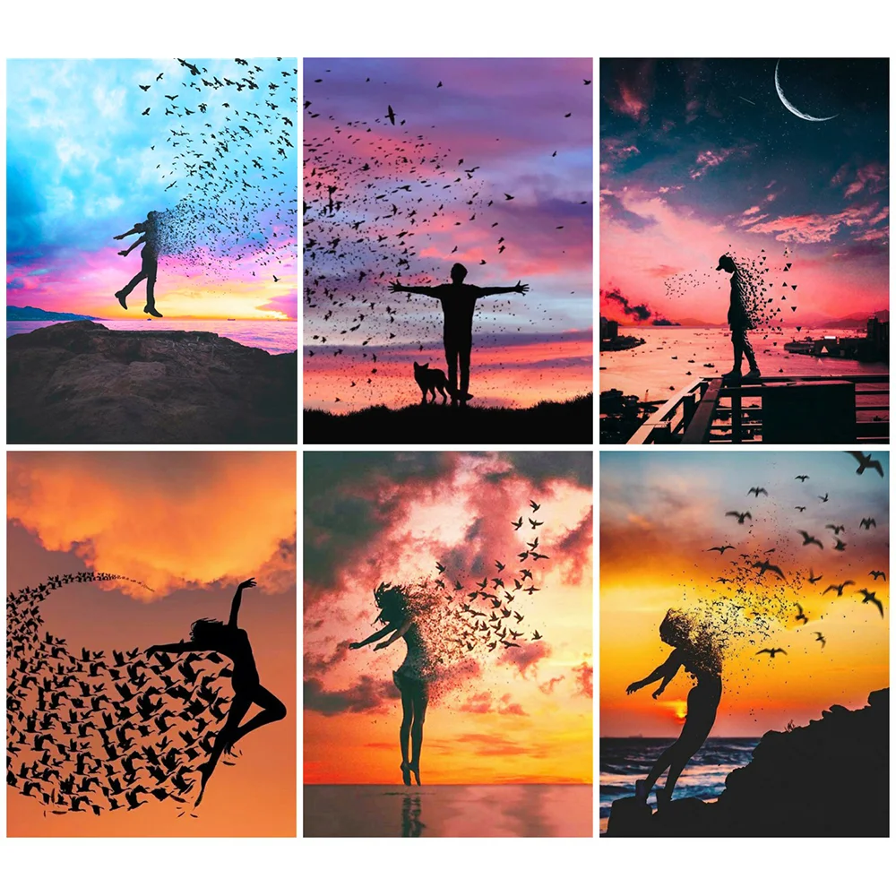 

Алмазная 5D картина «сделай сам», ночная вышивка для девочек, фэнтезийное фото, украшение для дома, настенные наклейки, алмазная картина на с...