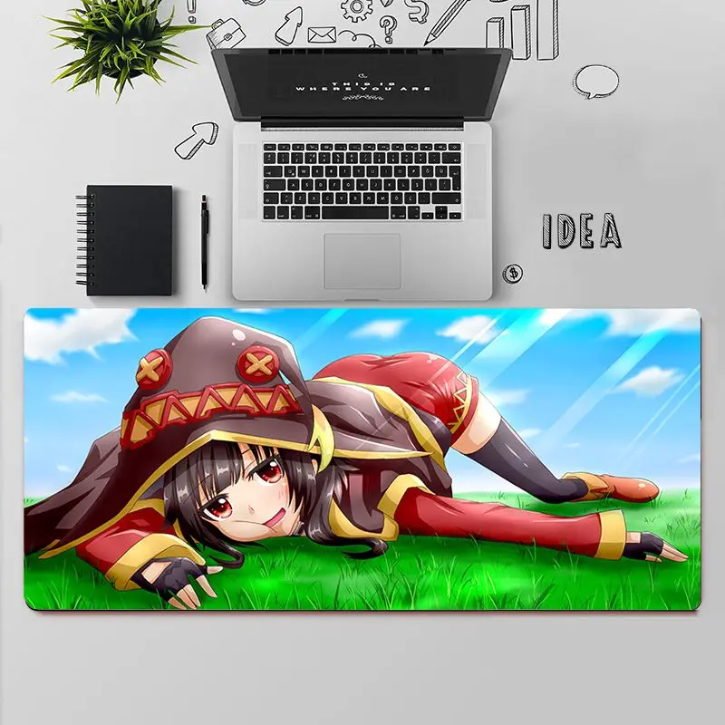 

YNDFCNB High Quality Konosuba Silicone large small Pad to Mouse Game Free Shipping Large Mouse Pad Keyboards Mat