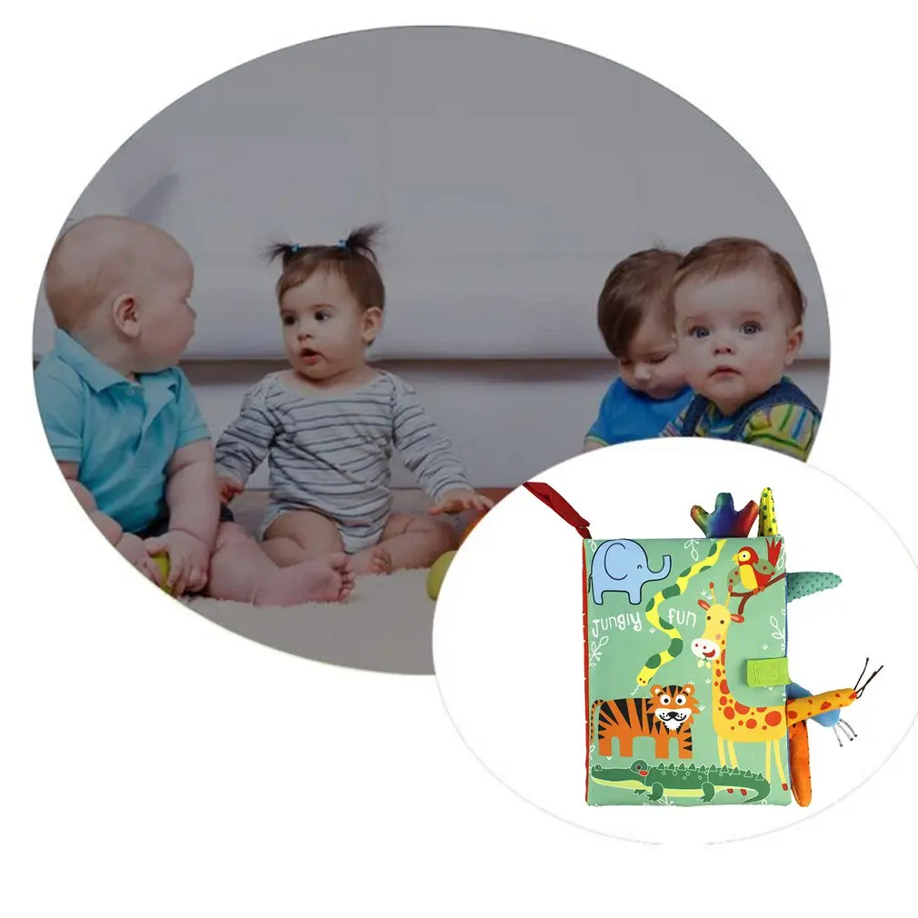 

Baby Early Education Toy With Ringing Paper Tail Cloth Book Tiger Parent-Child Interactive Sound Paper Puzzle