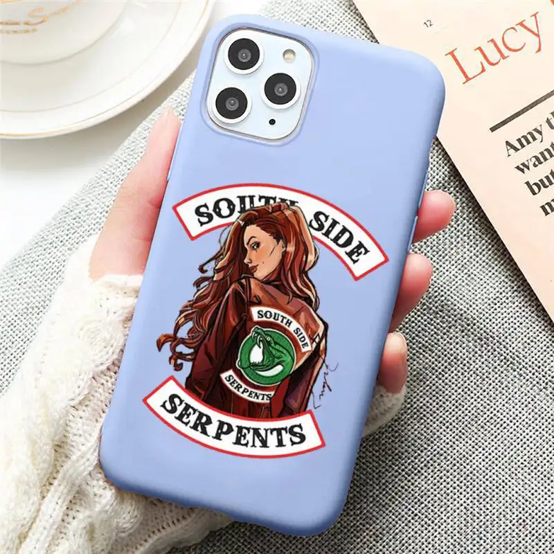 

Riverdale TV series Phone Case Candy Color for iPhone 6 7 8 11 12 s mini pro X XS XR MAX Plus