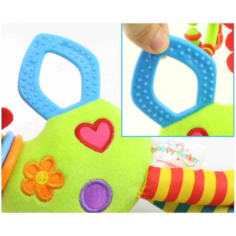 Плюшевые игрушки для младенцев развития жирафа животных колокольчики