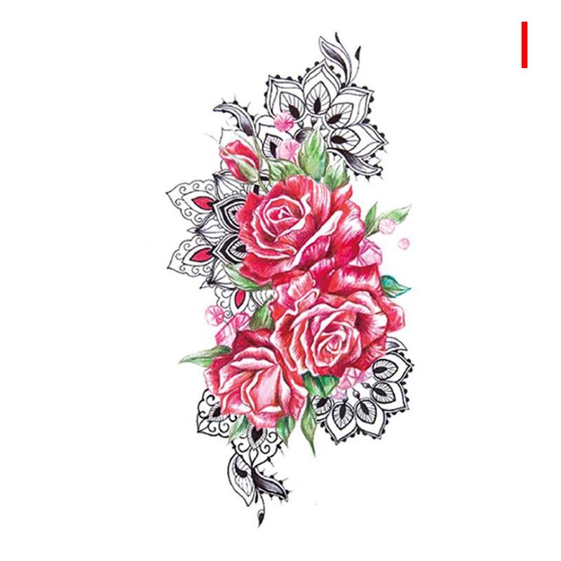 1 шт. Ловец снов луна цветок лотоса временная тату-наклейка пион лиса