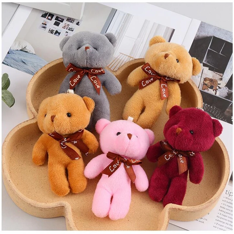 10 шт./лот 12 см искусственный медведь плюшевые игрушки мини-мишка тедди куклы