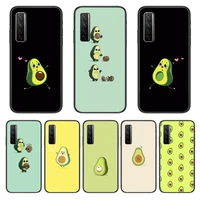 cartoon avocado phone case for huawei nova p10 lite 7 6 5 4 3 pro i p smart zblack etui 3d coque painting hoesje