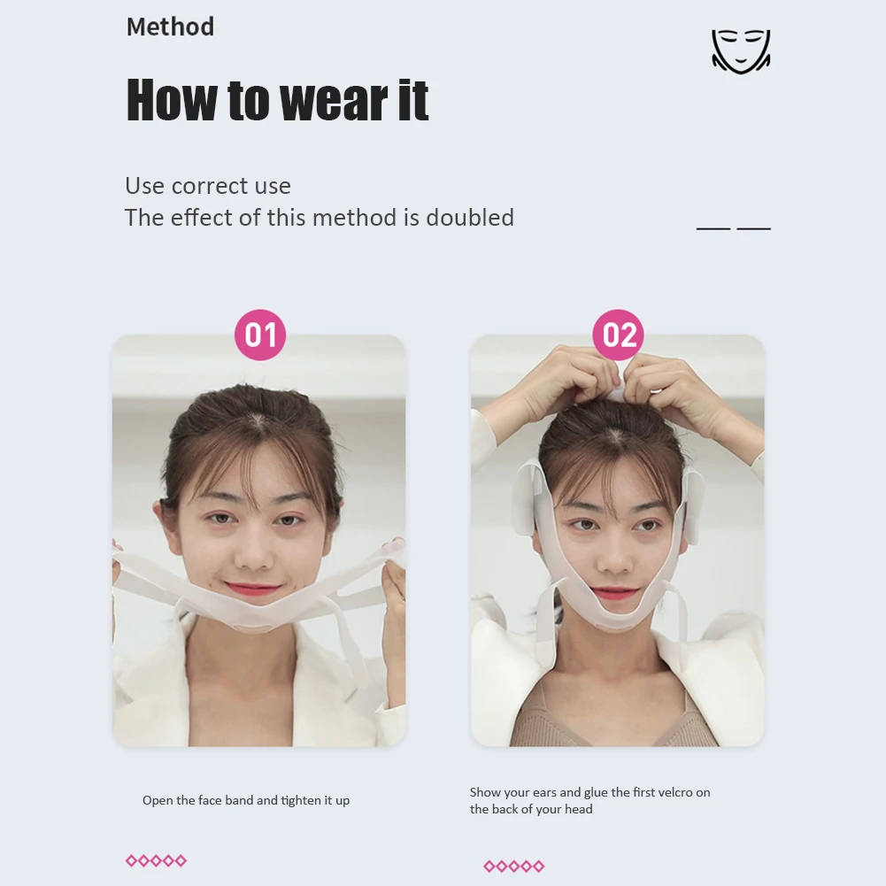 Силиконовая V-образная повязка для лица Подтяжка щек тонкая маска уменьшения