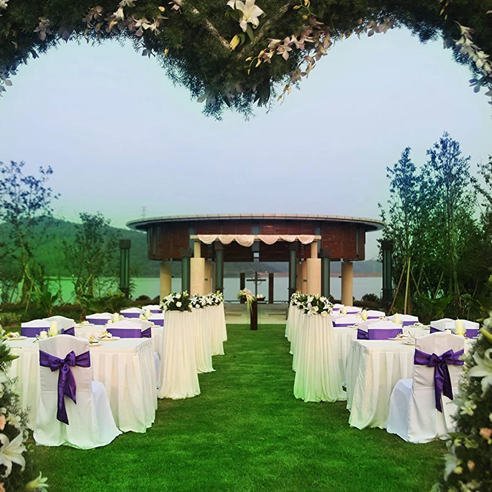 50/100 шт. атласная лента на стул оптовая продажа ленты для свадебных стульев бант