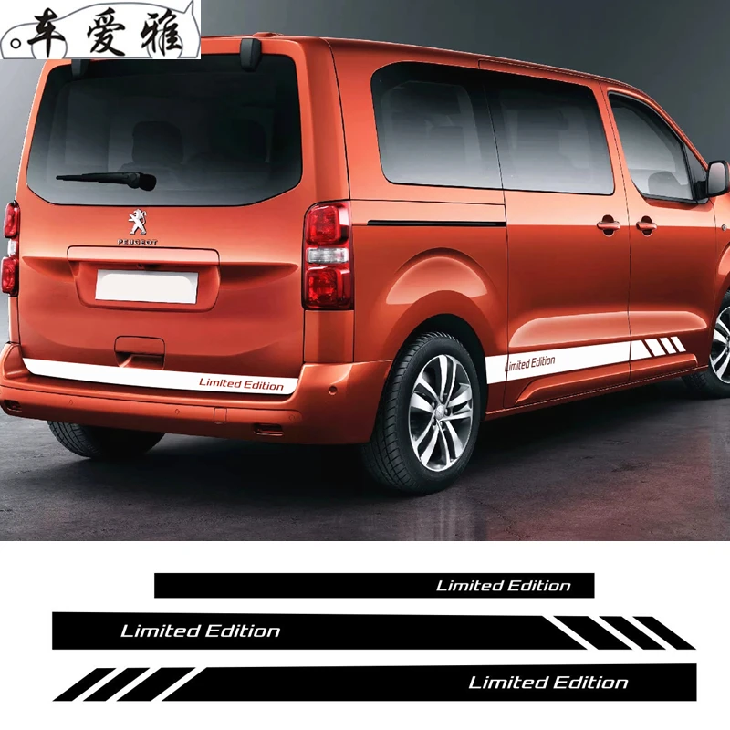 

For Peugeot Traveller Car Door Side Skirt Stripes DIY Vinyl Stickers Decal Auto Body Accessories Stickers Mountain Sport Styling