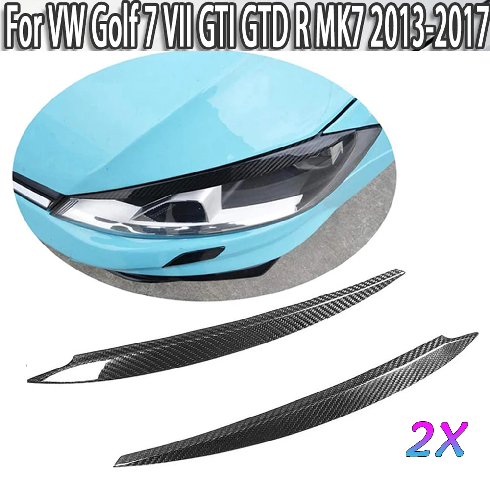 

2 шт., автомобильные накладки на передние фары для VW Golf 7 VII GTI GTD R MK7 2013 2014 2015 2016 2017