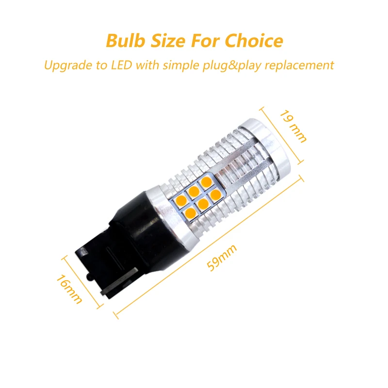 Нет Hyper Flash 7440 W21W T20 WY21W 7440NA светодиодный лампы для автомобиля передние или задние