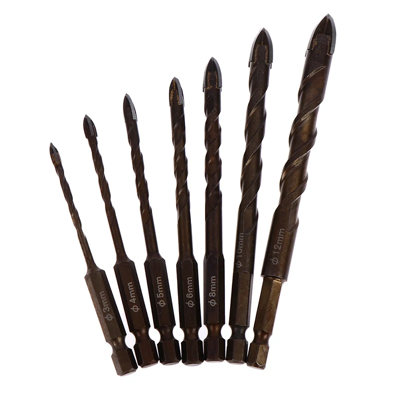 

Cross Hex Tile Bits Glass Ceramic Concrete Hole Opener Alloy Triangle Drill Size 3/4/5/6/8/10/12 mm
