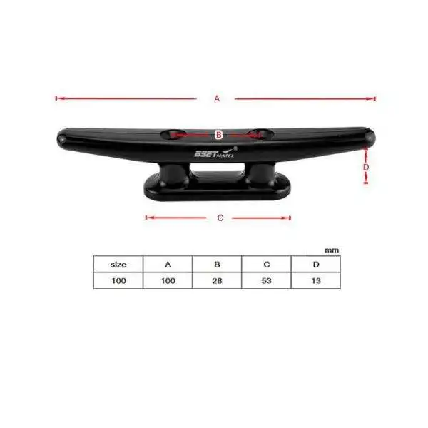 

100mm Yacht Kayak Marine Cleat Boat Anchor Line Tie Down Cleat With Screws