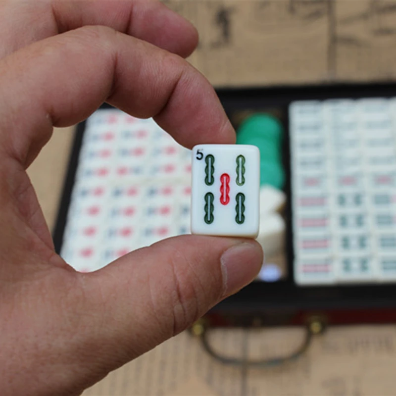 Новая портативная складная деревянная коробка Majiang для Маджонга набор