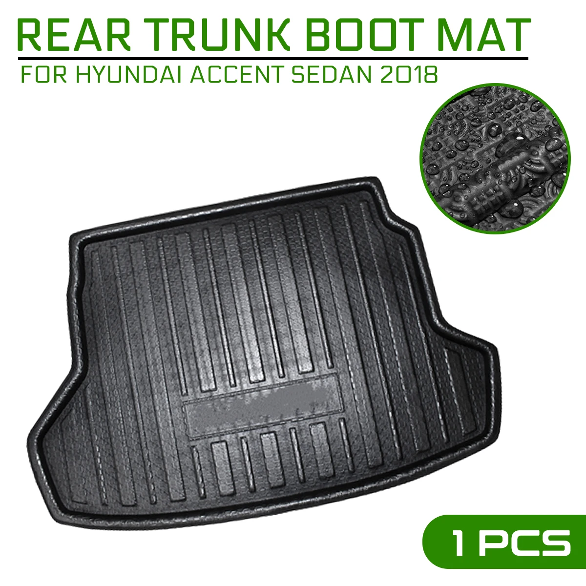 

Напольный коврик для Hyundai Accent Sedan 2018, коврик для заднего багажника, противогрязевой чехол