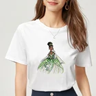 Женская футболка с коротким рукавом Tiana Princess, модная Винтажная футболка с изображением принцессы и лягушки из Диснея, Лидер продаж
