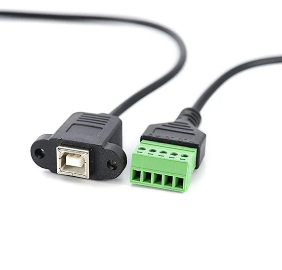 USB 2 0 мама B Micro usb mini Type-C папа к 5-контактному винтовой Соединитель с защитной