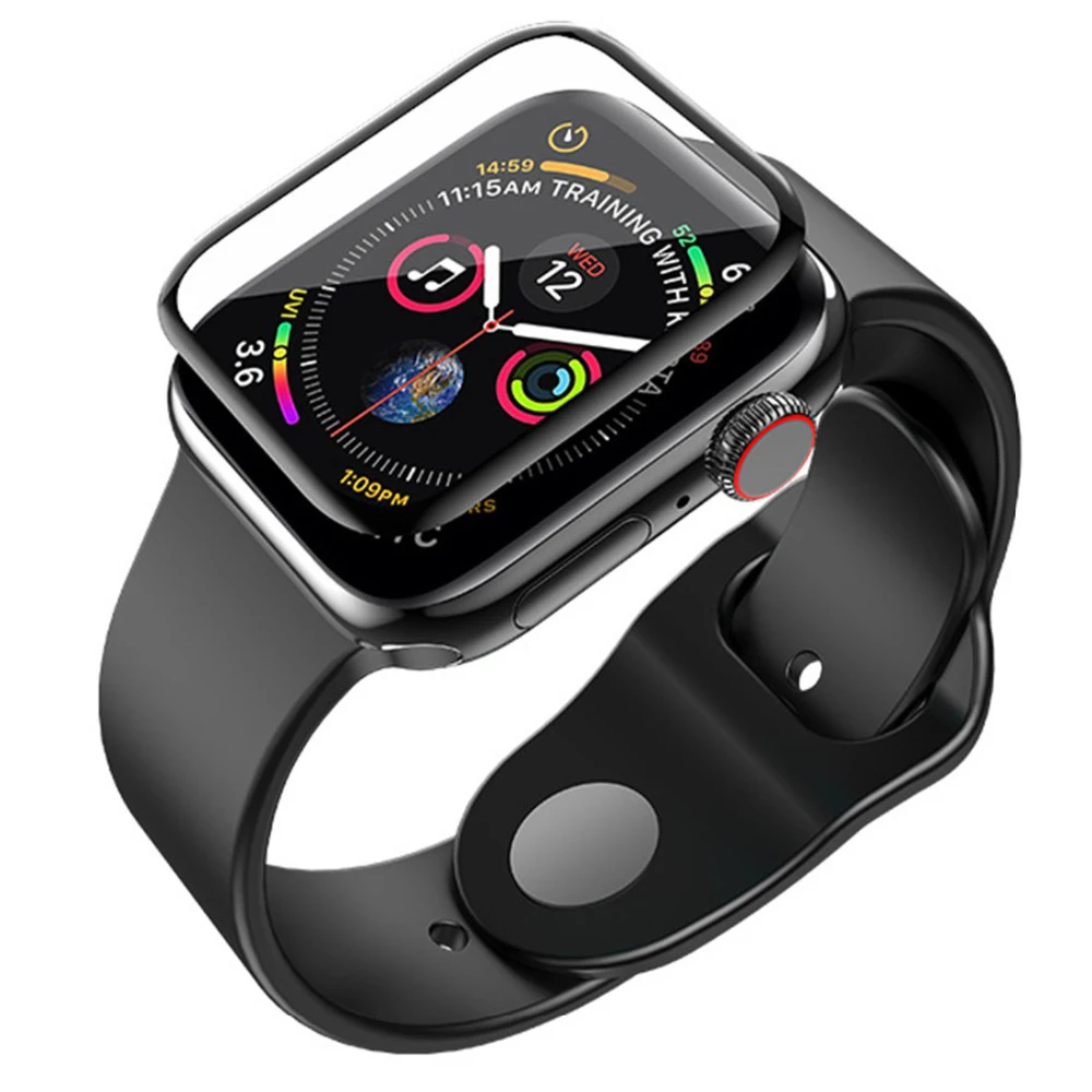Для apple watch стекло 4 5 3 2 1 защита экрана 44 мм 40 мм iWatch серия 42 мм 38 мм 3D 9H закаленное стекло аксессуары для apple watch