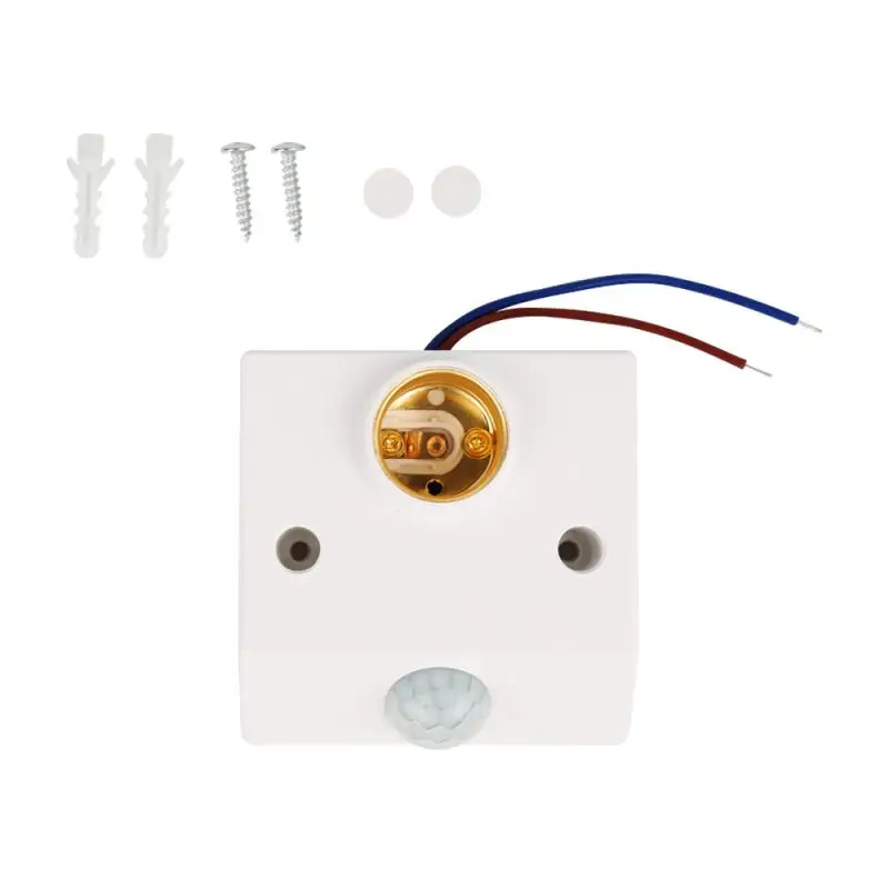 

E27 Motion Sensor Lamp Holder AC100-265V PIR Infrared Sensor Switch Automatic for Light Bulb Human Body Induction Lamp Holder