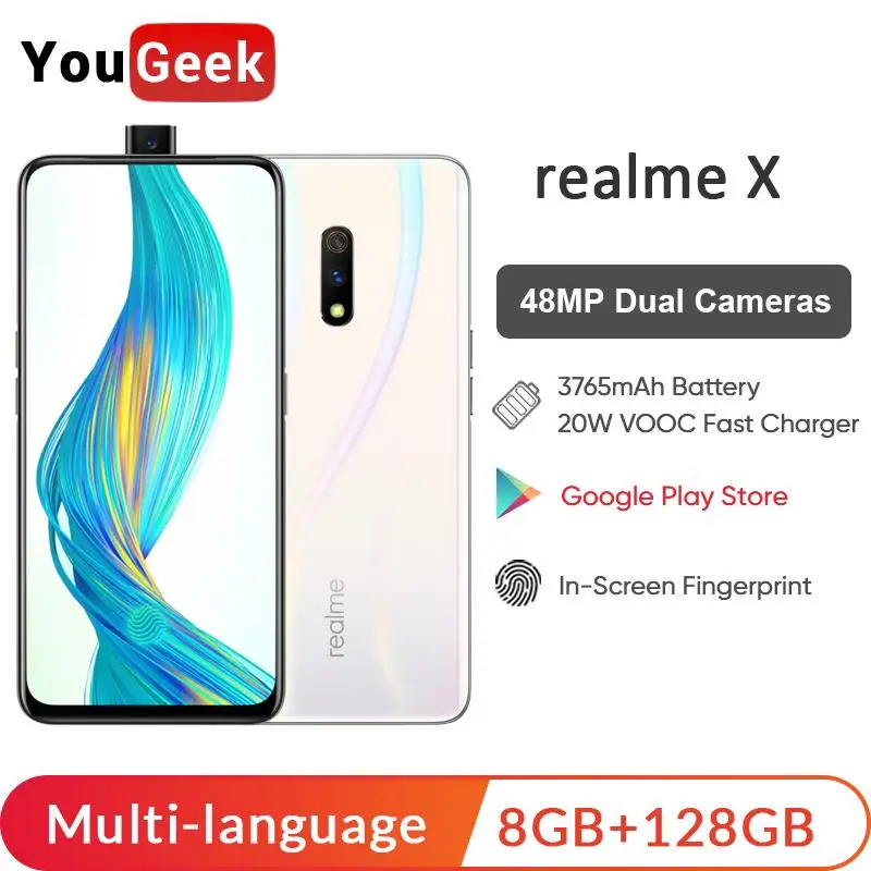 Realme X смартфон с восьмиядерным процессором Snapdragon 710 ОЗУ 8 Гб ПЗУ 128 ГБ|Смартфоны| |