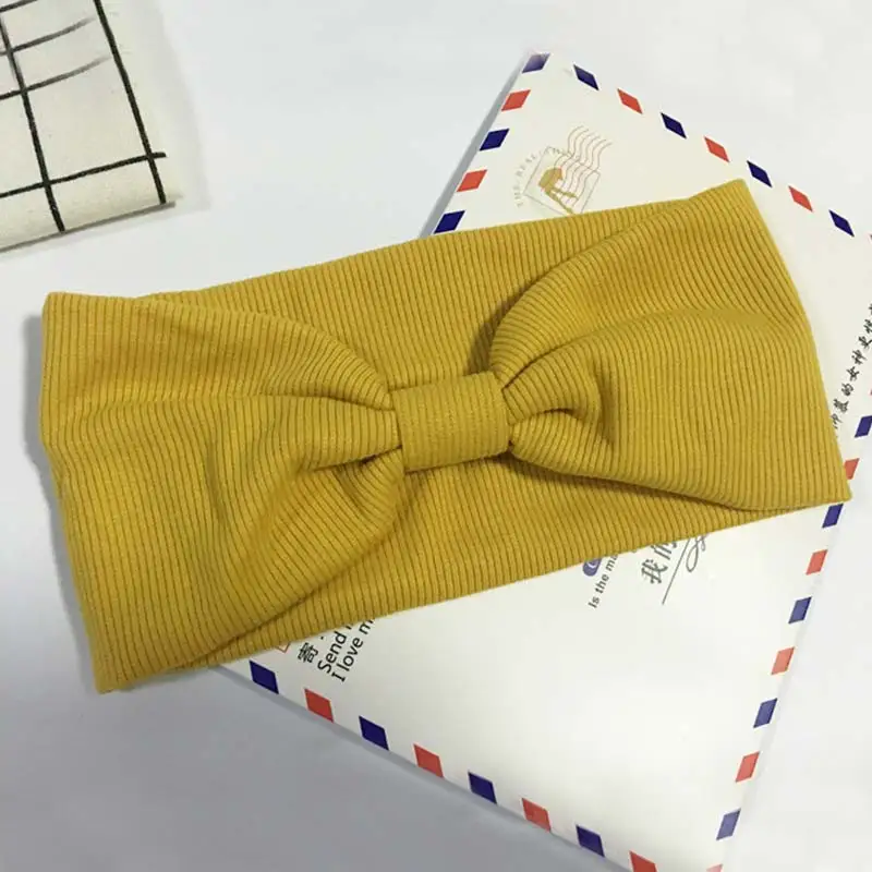 Ginger yellow Распродажа, Женская повязка на голову, новая чалма, одноцветные повязки на голову, для девушек, макияж, ткань, эластичная лента для волос, скрученные завязанные аксессуары для волос, повязка на голову - Цвет: Ginger yellow