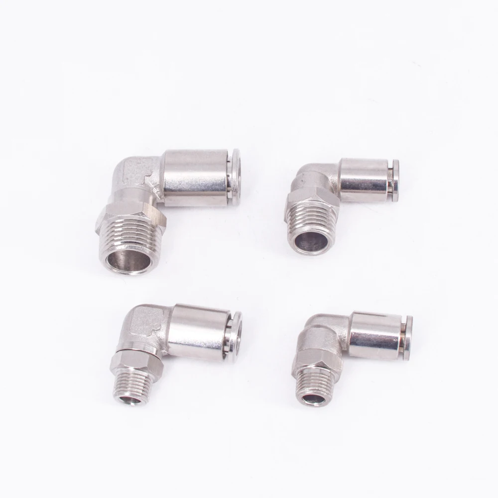 Латунный быстроразъемный пневматический штуцер с никелированным покрытием M5 1/8