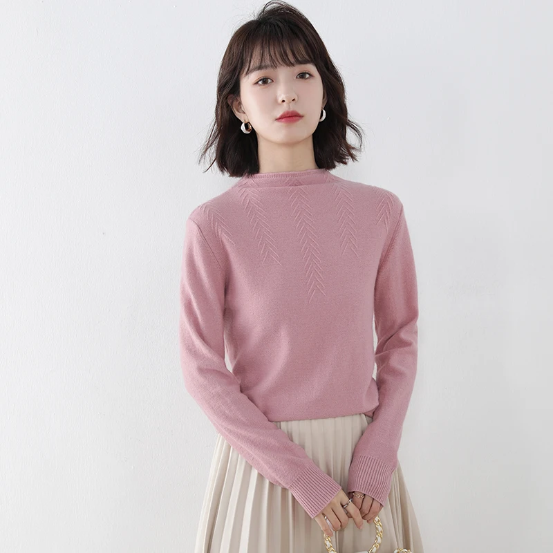 adohon 2020 woman winter 100% Cashmere sweaters and autumn knitted Pullovers High Quality Warm Female thickening Turtleneck