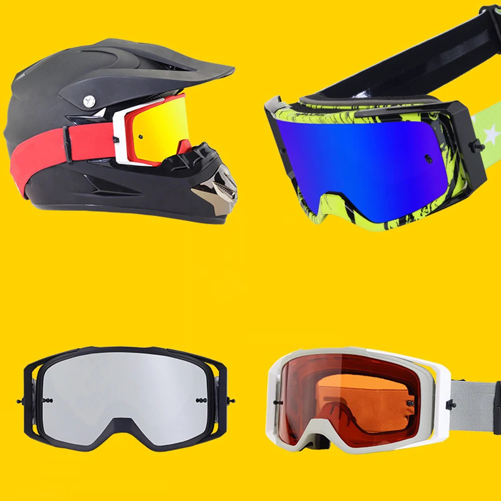 

Men Women Outdoor Cycling Anti UV Glasses Dirt Bike Motorcycle Goggles Protective Gear Motocross Ski Adjustable Belt Off Road