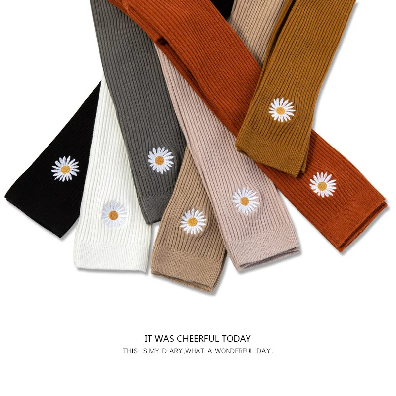 Весенне осенние длинные штаны для маленьких девочек вышитые леггинсы г.