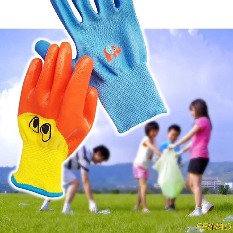 

Kid Children Protective Gloves Durable Waterproof Garden Gloves Anti Bite Cut