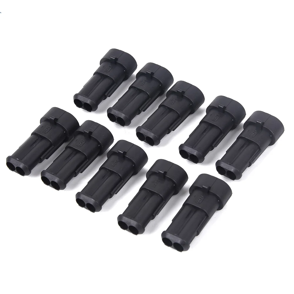 

10 Sets 2-Pin Way 12V Electrical Wire Connectors Plug Cable Waterproof Car ATV