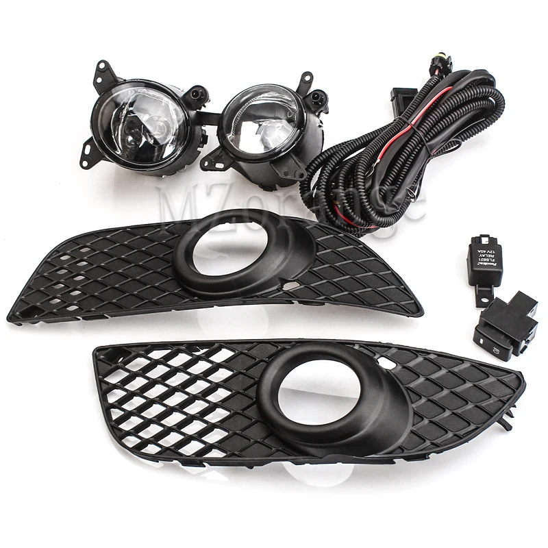 All items as Kit MZORANGE противотуманный светильник противотуманная фара для Mitsubishi Lancer-ex 08-13 H11 передний бампер решетка вождения противотуманная фара проводка выключатель проводки - Цвет: All items as Kit