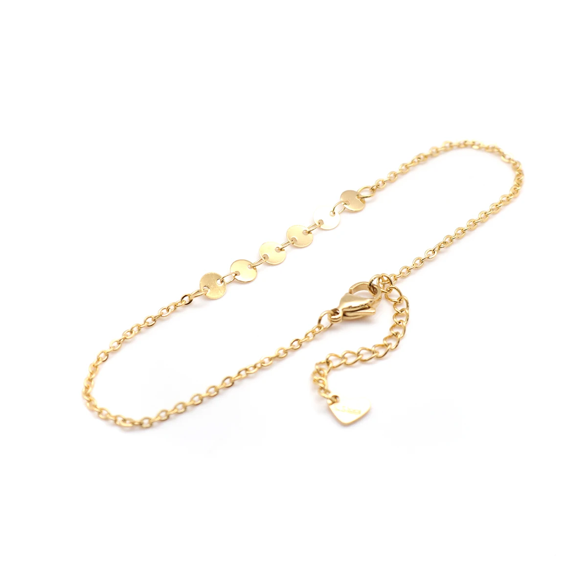 

304 Stainless Steel Anklet For Women Gold Color Round Chain Anklet Bracelets on the leg Jewelry Women Accessories, 1 Piece